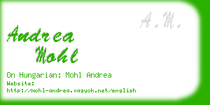 andrea mohl business card